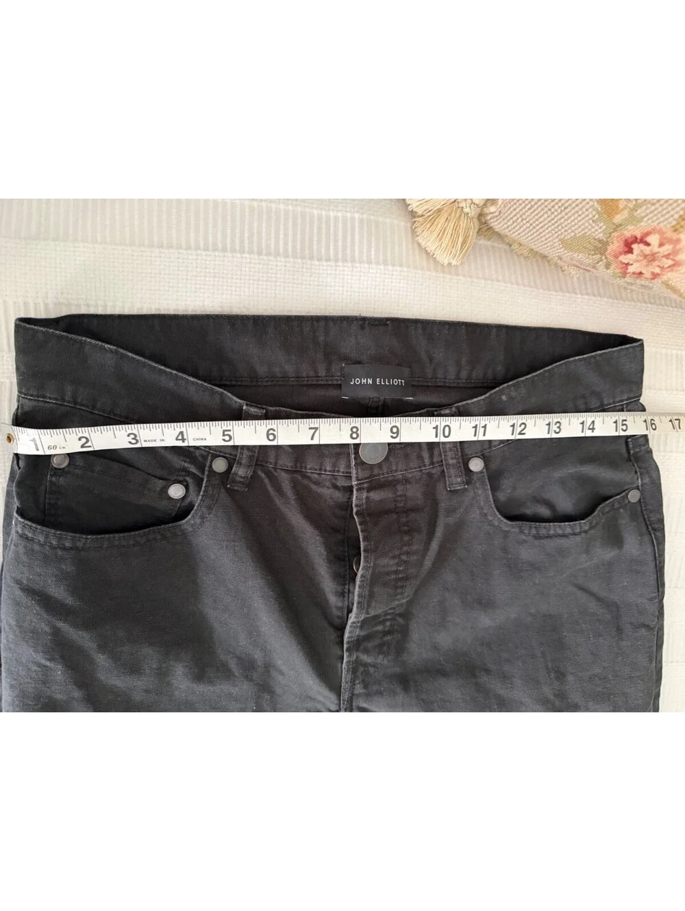 John Elliott Pants Mens 30 Slim Fit Jeans Pockets Made In Japan 30 x 30 Black